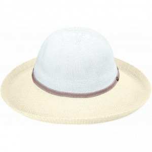 Sun Hats Women's Victoria Two-Toned Sun Hat - UPF 50+- Packable- Adjustable- Modern Style- Designed in Australia - C8115S7TOJ...