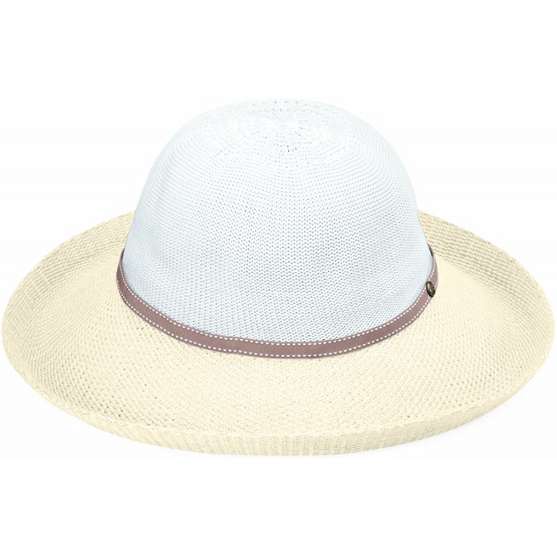 Sun Hats Women's Victoria Two-Toned Sun Hat - UPF 50+- Packable- Adjustable- Modern Style- Designed in Australia - C8115S7TOJ...