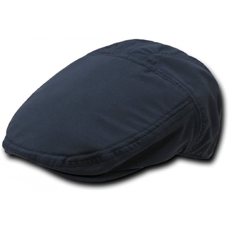 Newsboy Caps Solid Color Polyester Woven Ivy Cap - Midnight Blue - CZ110FJFJLN $30.58