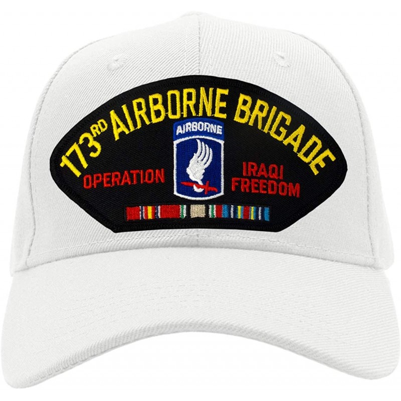 Baseball Caps 173rd Airborne - Operation Iraqi Freedom Veteran Hat/Ballcap Adjustable One Size Fits Most - White - C718TNQL4M...