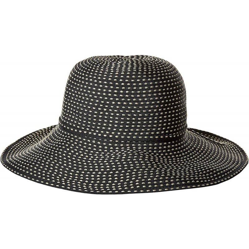 Sun Hats Women's Ribbon Crusher Medium Brim - One Size - Black - C7118HQK8HL $19.40