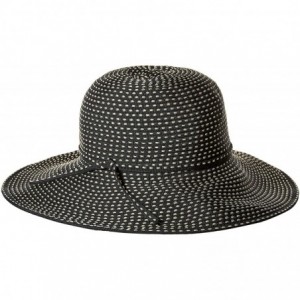 Sun Hats Women's Ribbon Crusher Medium Brim - One Size - Black - C7118HQK8HL $19.40