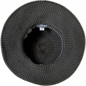Sun Hats Women's Ribbon Crusher Medium Brim - One Size - Black - C7118HQK8HL $19.40