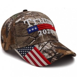 Baseball Caps Donald Trump Hat 2020 Keep America Great KAG MAGA with USA Flag 3D Embroidery Hat - Camo - C21935RWAWH $15.61