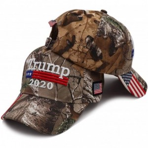 Baseball Caps Donald Trump Hat 2020 Keep America Great KAG MAGA with USA Flag 3D Embroidery Hat - Camo - C21935RWAWH $15.61