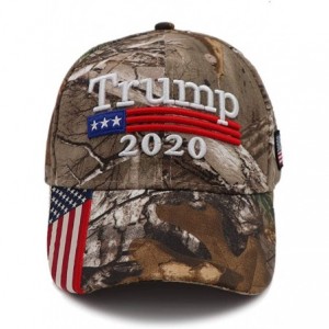 Baseball Caps Donald Trump Hat 2020 Keep America Great KAG MAGA with USA Flag 3D Embroidery Hat - Camo - C21935RWAWH $15.61