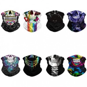 Balaclavas Face Mask Custom 3D Seamless Half Face Bandanas Balaclava - 8pcs - C61982YM4WS $27.16