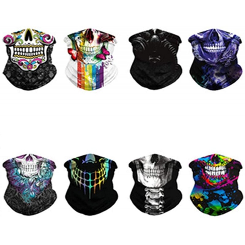 Balaclavas Face Mask Custom 3D Seamless Half Face Bandanas Balaclava - 8pcs - C61982YM4WS $27.16