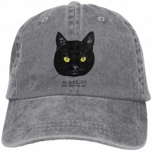 Cowboy Hats Black Cats are Not Alike Trend Printing Cowboy Hat Fashion Baseball Cap for Men and Women Black - Ash - CH18C3T33...