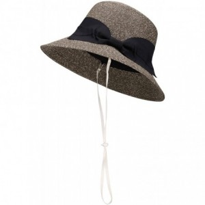 Sun Hats Women Straw Sun Hat Packable Beach Hat - Mix Olive Beige - CF18CHXOX2G $10.88