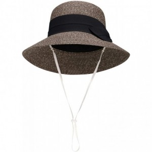 Sun Hats Women Straw Sun Hat Packable Beach Hat - Mix Olive Beige - CF18CHXOX2G $10.88