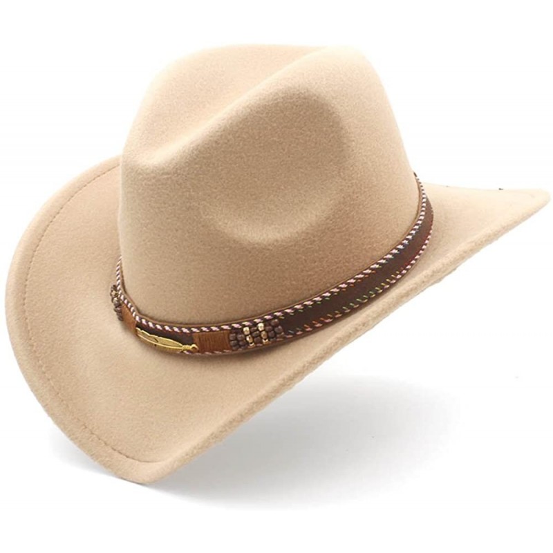 Cowboy Hats Fashion Western Roll Up Sombrero - Khaki - CA18L0QIG0E $71.34