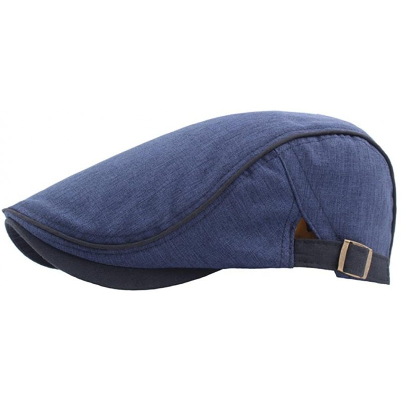 Newsboy Caps Men's Gatsby Flat Cap-Unique Flat Cap Irish newsboy IVY Hat Unique Cabbie Driving Cap (Blue) - C518DSG63HH $8.68