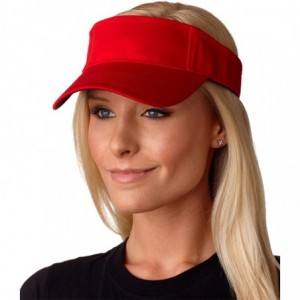 Visors Cap Visor AC101 Ace Vat-Dyed Twill - Red - C2116XU2727 $10.25