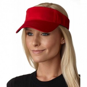 Visors Cap Visor AC101 Ace Vat-Dyed Twill - Red - C2116XU2727 $10.25