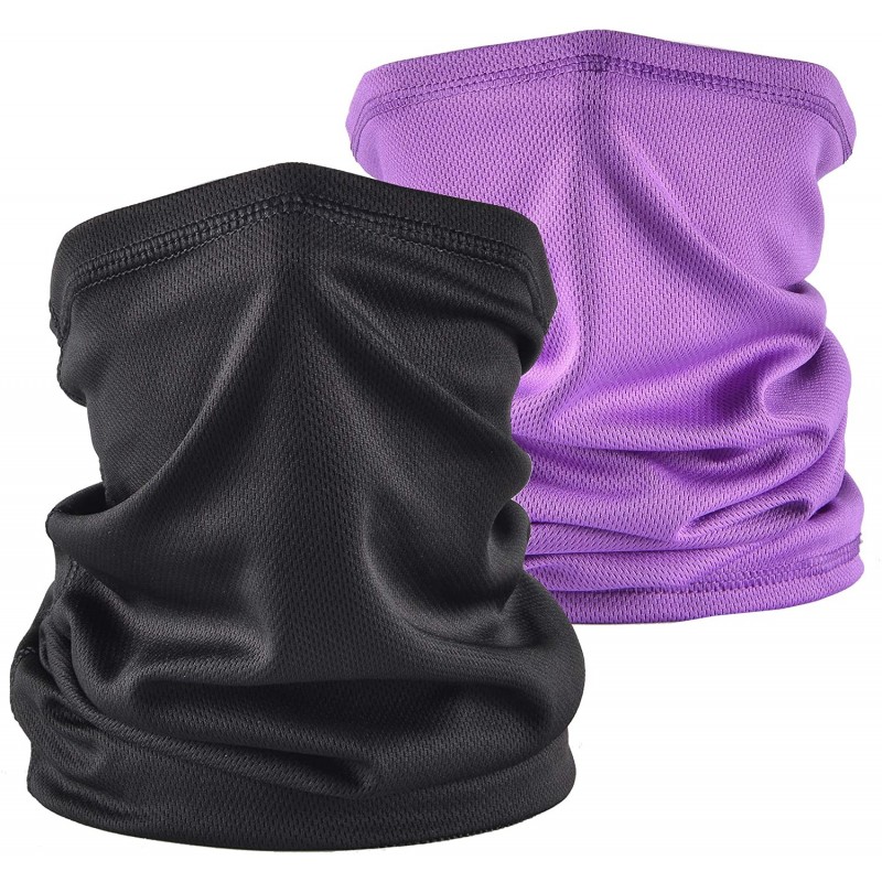 Balaclavas Protection Bandana Headwear Headband Fishing - 2pcs Black+purple - CI198Q02AN2 $22.68