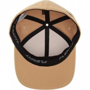 Baseball Caps Scores Flexfit Hat - Tan - CX18QZEZH2R $24.43