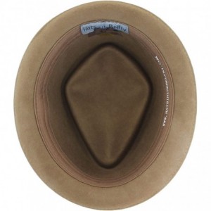 Fedoras Belfry Crushable Porkpie Fedora Vintage - Pecan - CX18DUMAXLW $43.79