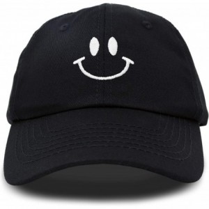 Baseball Caps Smile Baseball Cap Smiling Face Happy Dad Hat Men Women Teens - Black - C918SGQ7UDL $23.37