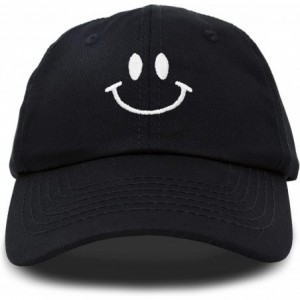 Baseball Caps Smile Baseball Cap Smiling Face Happy Dad Hat Men Women Teens - Black - C918SGQ7UDL $13.58