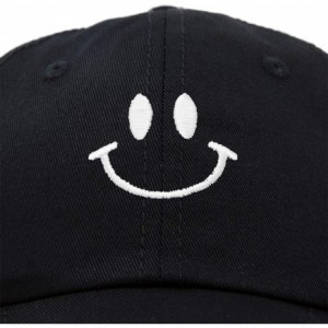 Baseball Caps Smile Baseball Cap Smiling Face Happy Dad Hat Men Women Teens - Black - C918SGQ7UDL $13.58