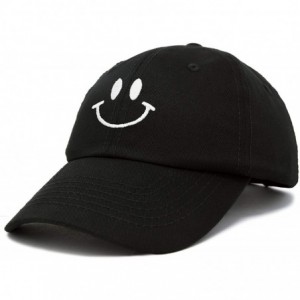 Baseball Caps Smile Baseball Cap Smiling Face Happy Dad Hat Men Women Teens - Black - C918SGQ7UDL $13.58