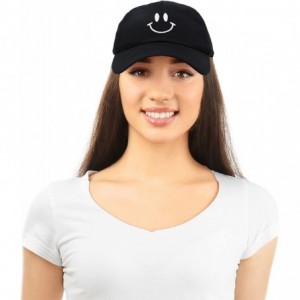 Baseball Caps Smile Baseball Cap Smiling Face Happy Dad Hat Men Women Teens - Black - C918SGQ7UDL $13.58