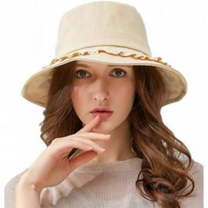 Sun Hats Beach Hats for Women Sun Hat Summer UPF 50+ UV Fishing Protection Beach Hat Foldable Wide Brim Cap - Beige a - CQ18R...