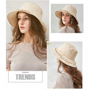 Sun Hats Beach Hats for Women Sun Hat Summer UPF 50+ UV Fishing Protection Beach Hat Foldable Wide Brim Cap - Beige a - CQ18R...