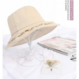 Sun Hats Beach Hats for Women Sun Hat Summer UPF 50+ UV Fishing Protection Beach Hat Foldable Wide Brim Cap - Beige a - CQ18R...