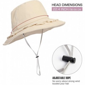 Sun Hats Beach Hats for Women Sun Hat Summer UPF 50+ UV Fishing Protection Beach Hat Foldable Wide Brim Cap - Beige a - CQ18R...