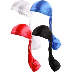 Skullies & Beanies 4 Pieces Long Tail Wide Straps Camouflage/Laser/Silky Durag for Men 360 Waves - Set 10 - CZ18SLOO00Z $13.75