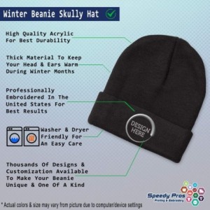 Skullies & Beanies Custom Beanie for Men & Women Best Dad Ever Aembroidery Acrylic Skull Cap Hat - Black - CV11QK58CWJ $16.95