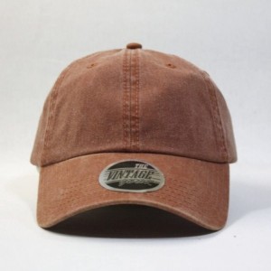 Baseball Caps Vintage Washed Cotton Twill Adjustable Dad Hat Baseball Cap - 44 - C612KP99GX9 $13.18