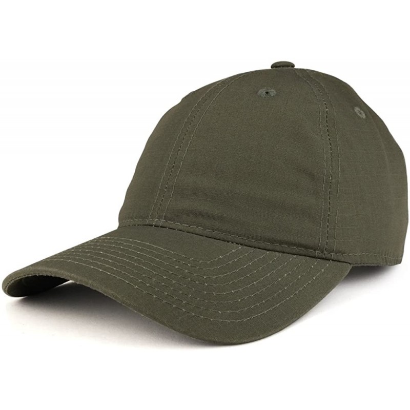 Baseball Caps Soft Crown Low Profile Tear Resistant Ripstop Cotton Baseball Cap - Olive - C01864NNNIO $14.56