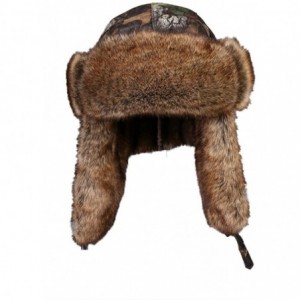 Skullies & Beanies Unisex Russian Warm Fur Ski Winter Hunting Trapper Bomber Hat - Brown Camouflage - C318LT7UKE2 $23.92