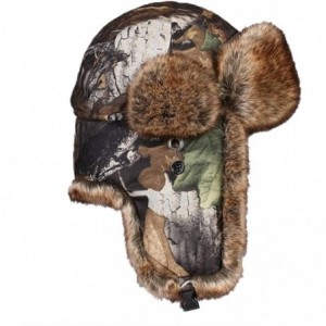 Skullies & Beanies Unisex Russian Warm Fur Ski Winter Hunting Trapper Bomber Hat - Brown Camouflage - C318LT7UKE2 $23.92