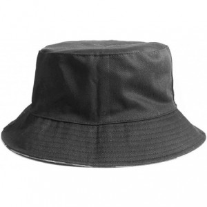Bucket Hats Reversible Bucket Hats for Women- Trendy Cotton Twill Canvas Leather Sun Fishing Hat Fashion Cap Packable - CU196...