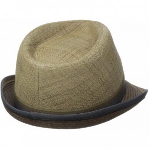 Fedoras Men's Matte Raffia and Braid Fedora - Brown - CA11C8OEV03 $63.71