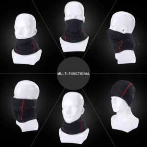 Balaclavas Neck Warmer Gaiter- Winter Thicken Soft Elastic Fleece Skiing Face Scarf Mask - Style（red Line）thicken - CG18S3IGI...
