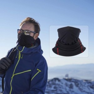 Balaclavas Neck Warmer Gaiter- Winter Thicken Soft Elastic Fleece Skiing Face Scarf Mask - Style（red Line）thicken - CG18S3IGI...