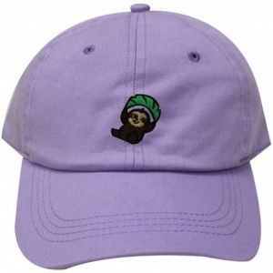 Baseball Caps Flying Sloth Cotton Baseball Dad Caps - Lilac - C0184D4TU6O $14.68