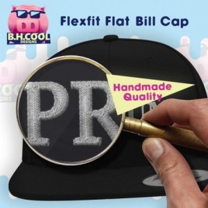 Baseball Caps Custom Embroidered Flexfit 6210 Structured Flat Bill Fitted - Personalized Image & Text - Your Design Here - Re...