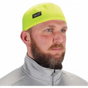 Baseball Caps Chill Its 6630 Skull Cap- Lined with Terry Cloth Sweatband- Sweat Wicking- Lime - Lime - CW11520UY47 $15.69