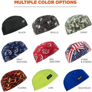 Baseball Caps Chill Its 6630 Skull Cap- Lined with Terry Cloth Sweatband- Sweat Wicking- Lime - Lime - CW11520UY47 $10.12