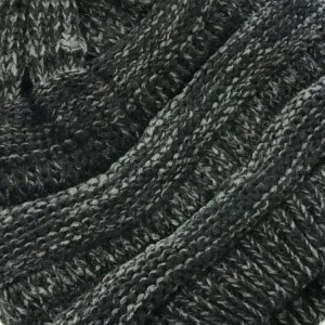 Skullies & Beanies Winter Thick Knit Beanie Slouchy Beanie for Men & Women - Two Tone- Charcoal Gray - CZ12N38EC68 $10.93