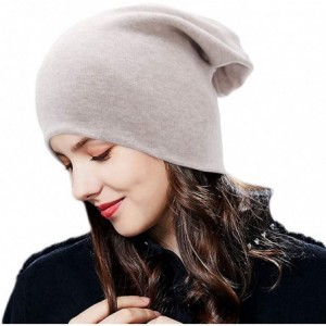 Skullies & Beanies Women Men Slouch Skull Cap Oversize Knit Beanie Hat Long Baggy Hip-hop Winter Summer Hat - Off-white - CZ1...