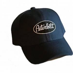 Baseball Caps Peterbilt Baseball Cap Hat Navy Blue. Black Emblem. New! - C8182Q5S8N6 $10.91