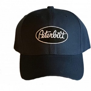 Baseball Caps Peterbilt Baseball Cap Hat Navy Blue. Black Emblem. New! - C8182Q5S8N6 $10.91