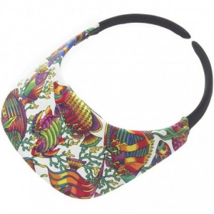 Visors Original Size Print Sport Sun Visor - Tropical Fish White - C112E3BF6Q1 $14.19